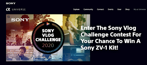 enter sony vlog challenge contest
